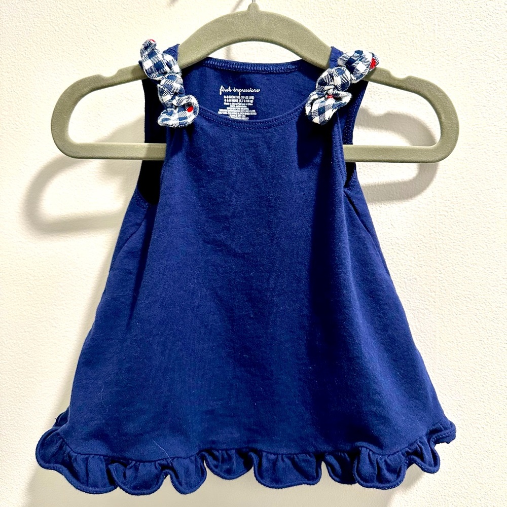 Navy Blue Dress (6-9 Months)